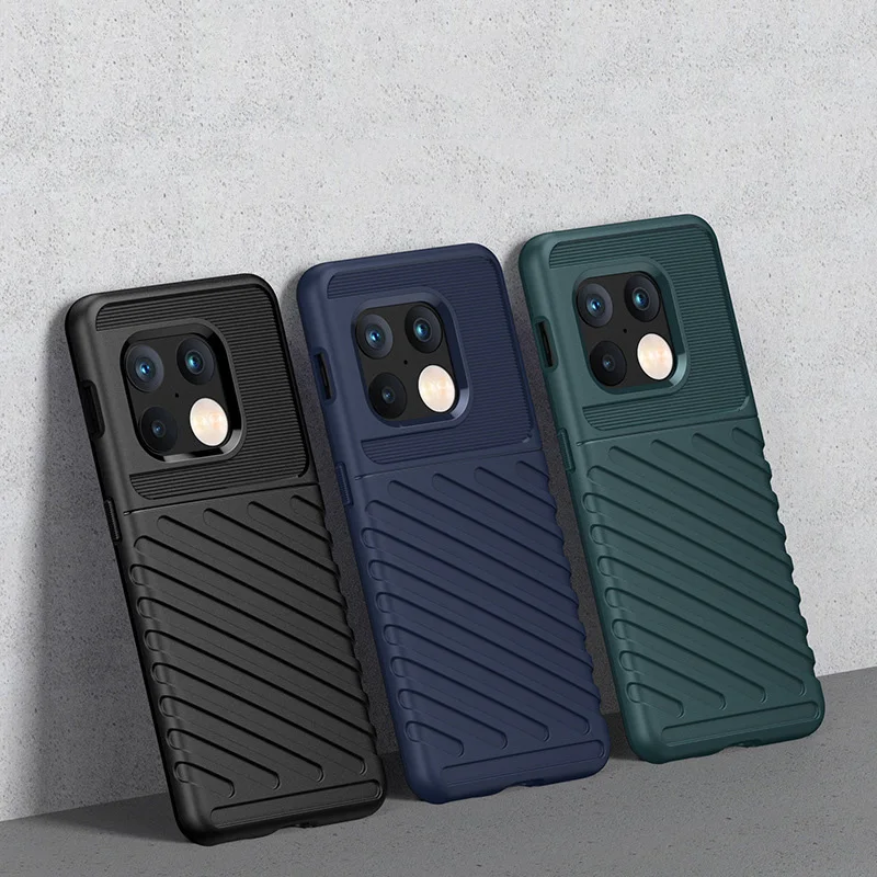 

For One Plus OnePlus 7T 8 9 10 Pro 8T 9R 9RT 3MM Thunder Soft TPU Silicone Back Cover Case Injection Phone Drop Protection Shell