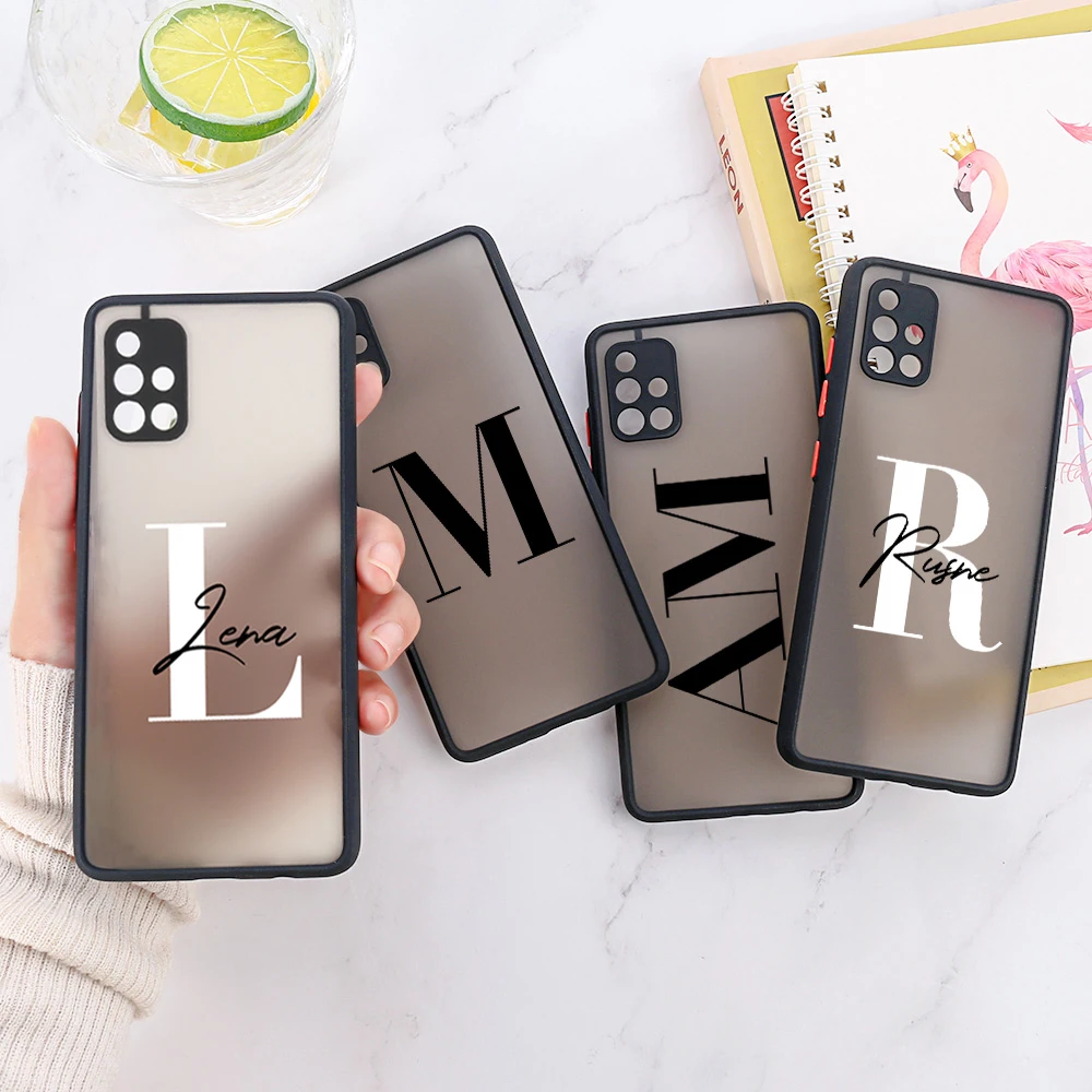 

Custom Name DIY Letter Case For Xiaomi Mi 11 Lite 5G NE 12 11T Pro 12X 10T 9T 8 Poco F3 X3 M3 M4 Pro F4 GT Note 10 T Cover Funda