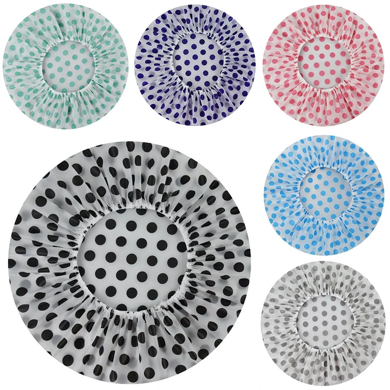 

Водонепроницаемая шапочка для душа, многоразовая шапочка для купания, женская шапочка для душа с длинными волосами, 30 см, однослойная для до...