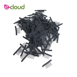 50 шт.-100 шт.пакет черный парик шнурка зажимы Сталь зуб полиэстер долговечная ткань парик рисовые отруби для собак, парик, заколки, заколки для волос, трессы, колпачок парик аксессуары для инструментов