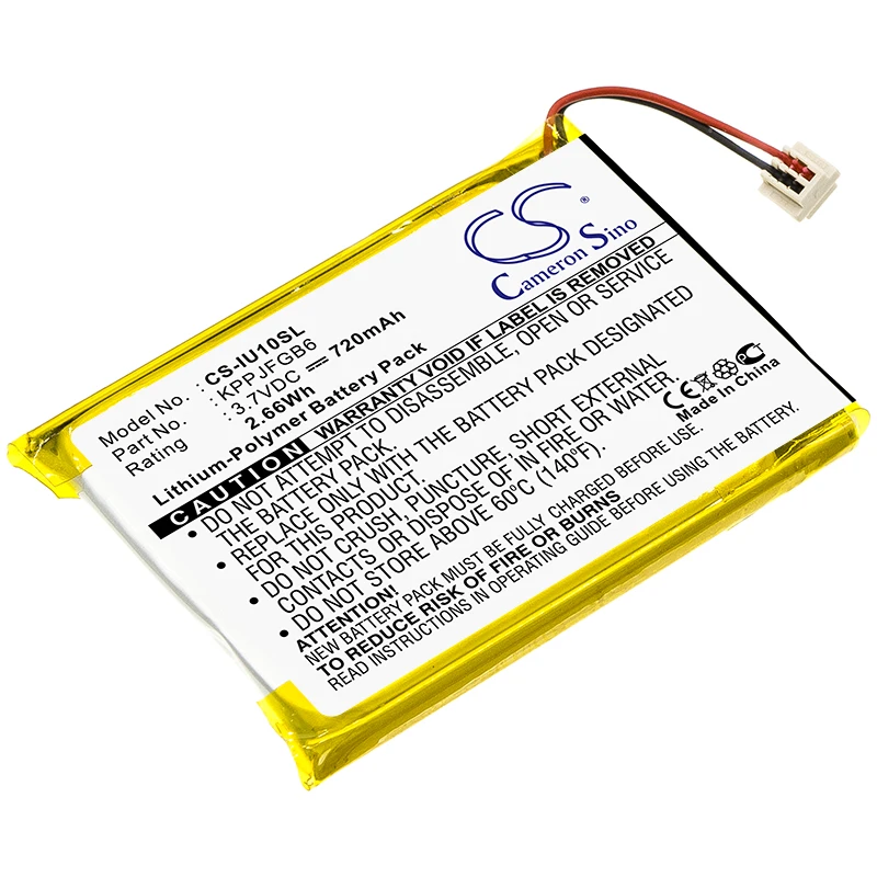 

CS 720 мАч/2.66Wh батарея для iRiver Clix 2 Гб, Clix 4GB, U10, U10CT KPPJFGB6