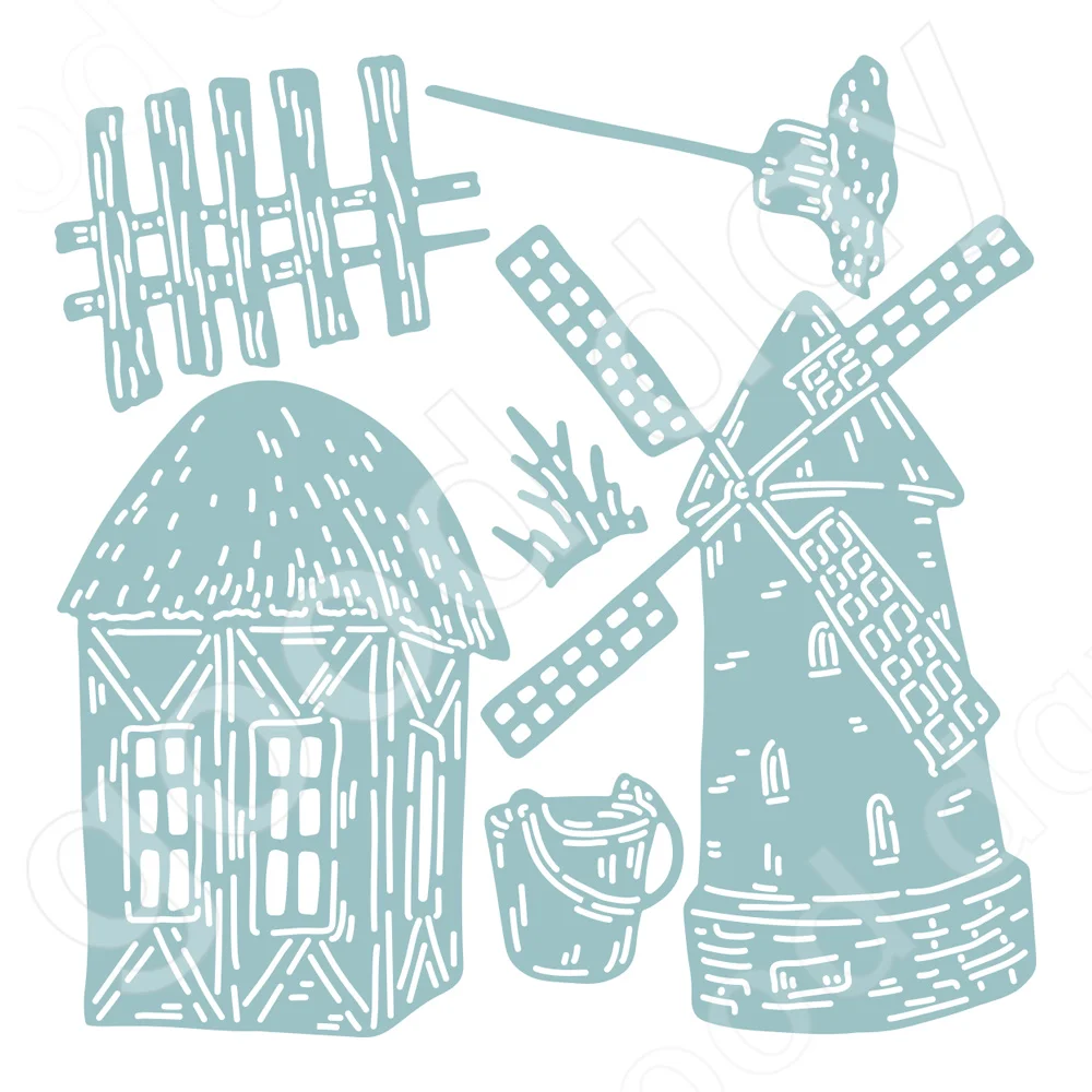 

NEW,Farm Buildings Die Set,metal Cutting Dies Scrapbooking Diy Decoration Craft Embossing 2022 Easter