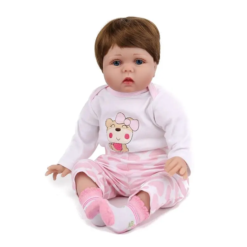 

55cm Realistic for Doll Soft Silicone Toddler Babies Girl Pacifier Lifeli