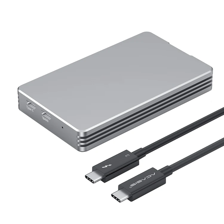 

High Transfer Speed 40Gbps USB 4.0 M.2 NVMe PCIe SSD Case Enclosure with Thunderbolt 3 cable for Macbook