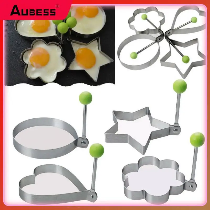 

1pcs Egg Pancake Ring Kitchen Utensil Egg Mold Heart Star Flower Shape Diy Omelet Model Mould Kitchen Tools And Gadgets