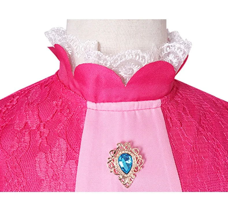 Одежда для косплея с героями мультфильмов Super Mario Bros персиковая принцесса Полин