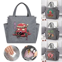 multifunction large capacity lunch bag cooler portable insulated thermal food picnic for women lunch box cute monster pattern