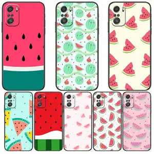 watermelon and summer  For Xiaomi Redmi Note 10S 10 9T 9S 9 8T 8 7S 7 6 5A 5 Pro Max Soft Black Phon in Pakistan