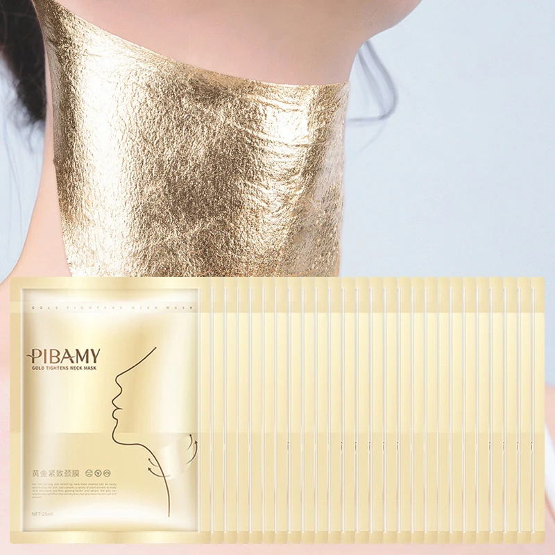 Золотая укрепляющая маска на шею