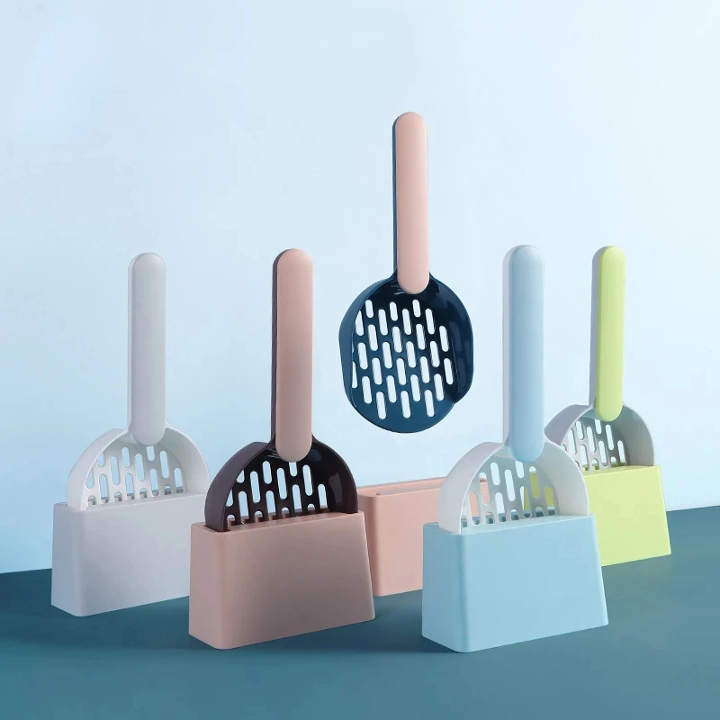 

Cat Litter Scoop Plastic Cat Litter Shovel With Base Self Cleaning Cat Litter Box Shovel Kitten Toilet Clean Tools Cat Supplies
