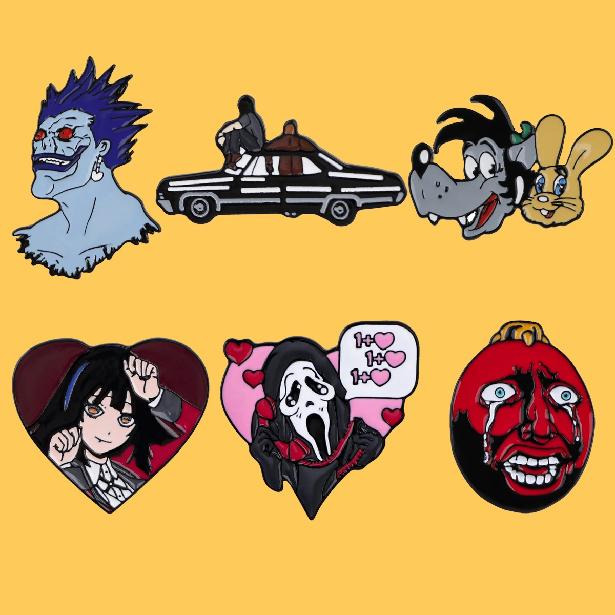 

Anime Enamel Pin Lapel Pins for Backpacks Brooches for Clothing DEATH NOTE Badges on Bags Jewelry Accessories for Kids