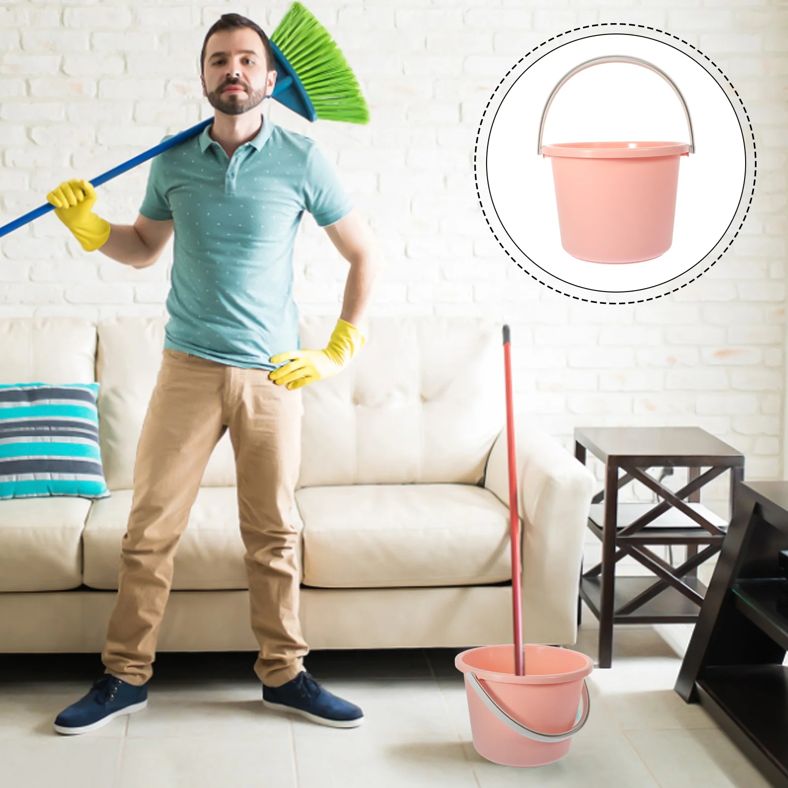 Ведро-швабра для автомойки большая емкость пластиковый портативный резервуар