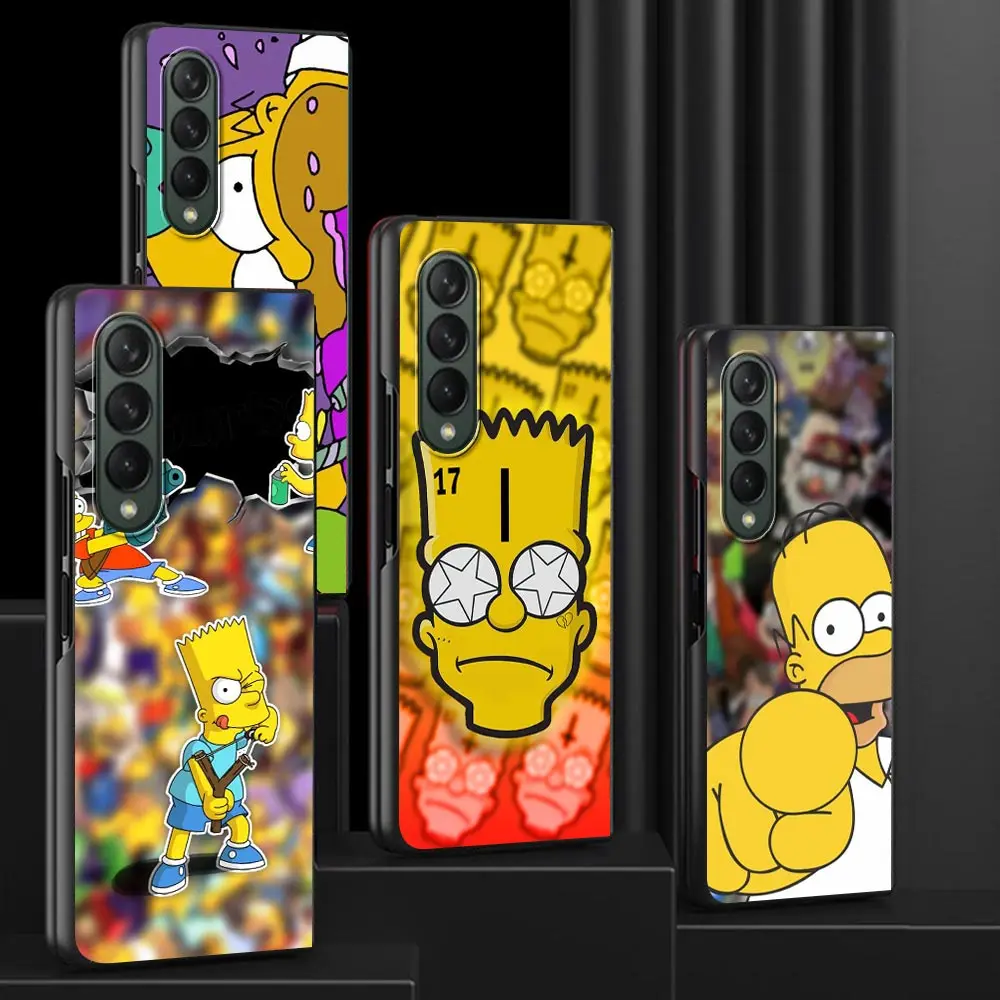 

Fold Case for Samsung Z Fold 4 Case Fold4 5G Fold3 for Galaxy Z Fold 4 3 ZFold4 Shockproof Hard Cover Simpsons J.Homer