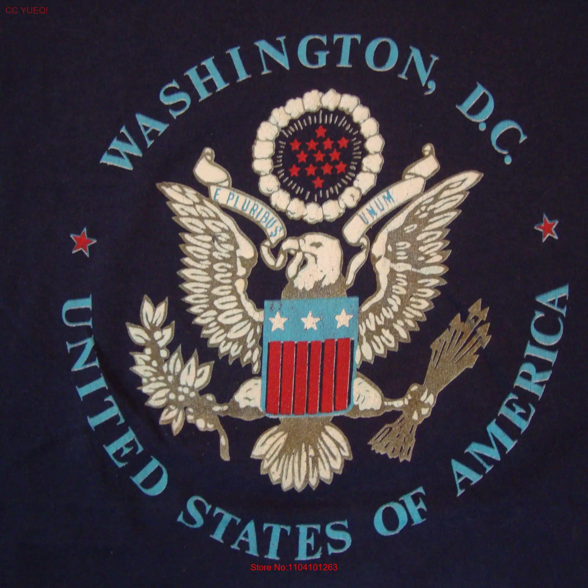 Футболка Vtg 80 с длинным или коротким рукавом в стиле Вашингтон Соединенные Штаты