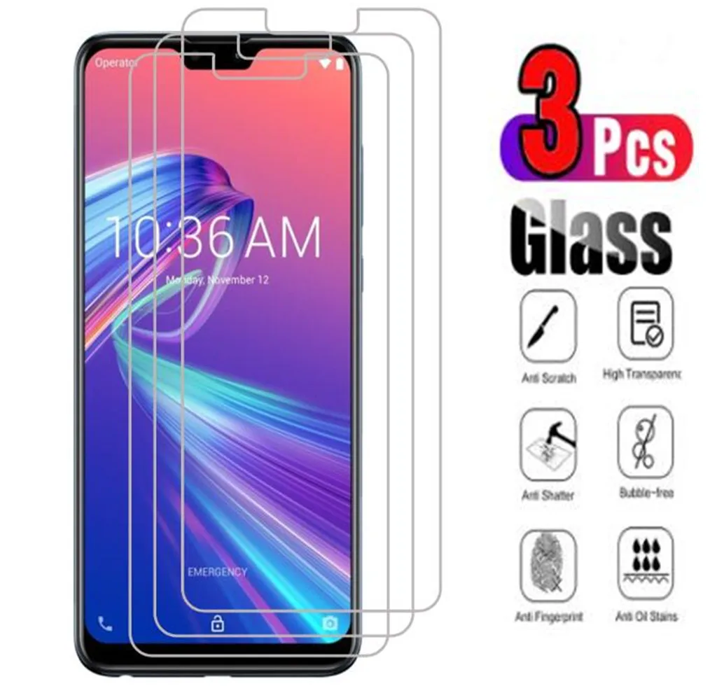 

Закаленное стекло для Asus Zenfone Max Pro (M2) ZB631KL ZB633KL, Защитная пленка для экрана 9H, усиленная защитная пленка 0,26 мм, 3 шт.