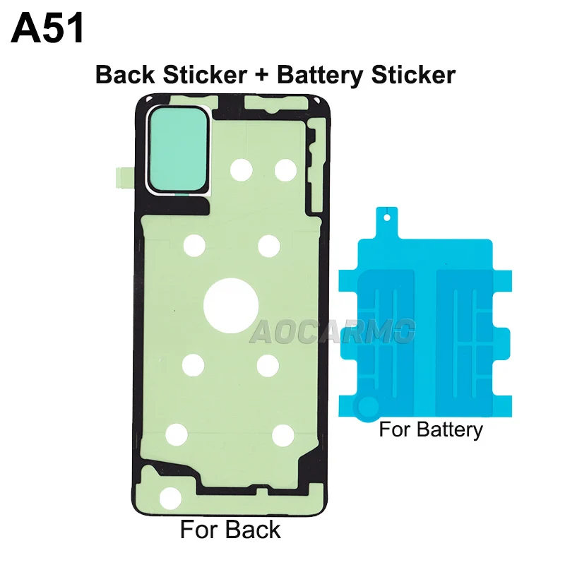Aocarmo For Samsung Galaxy A51 A71 SM-A7160 SM-A5160 Back Cover Adhesive Battery Sticker Glue Replacement Parts images - 6