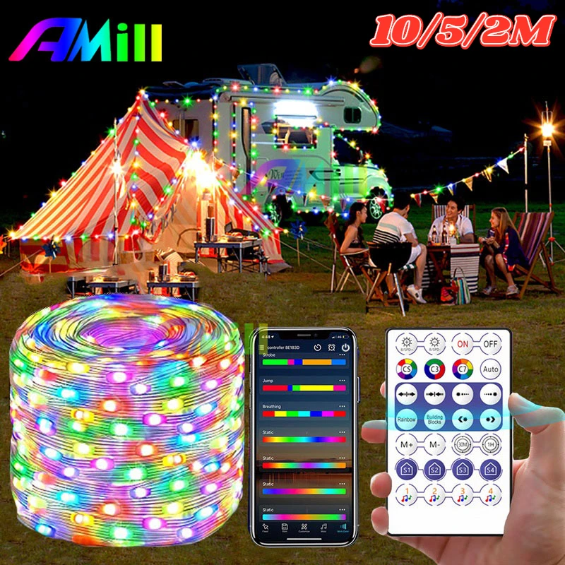 

10M LED String Light Smart Bluetooth App Control Garland Waterproof Outdoor Fairy Lights For Christmas Holiday Party Decor