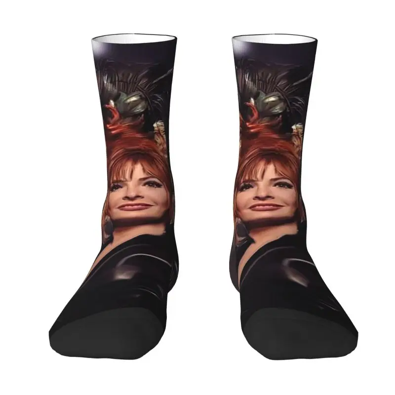 

Funny Printed Pretty Mylene Farmer Socks for Women Men Stretch Summer Autumn Winter French Singer Crew Socks