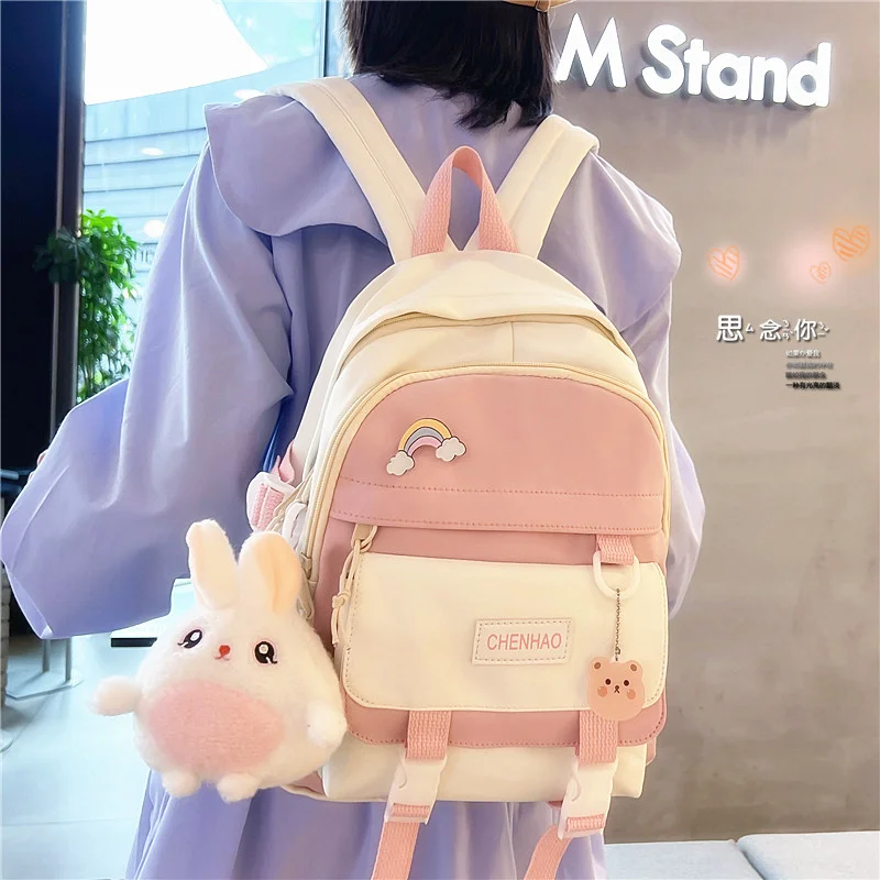 

Leisure ins literature and art small fresh schoolbag backpack women Korean version junior high school children's backpack