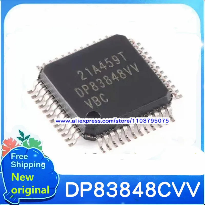 10 шт./лот DP83848 DP83848VV DP83848CVV DP83848IVV QFP-48 новый оригинальный трансивер Ethernet 10/100 Мбит/с
