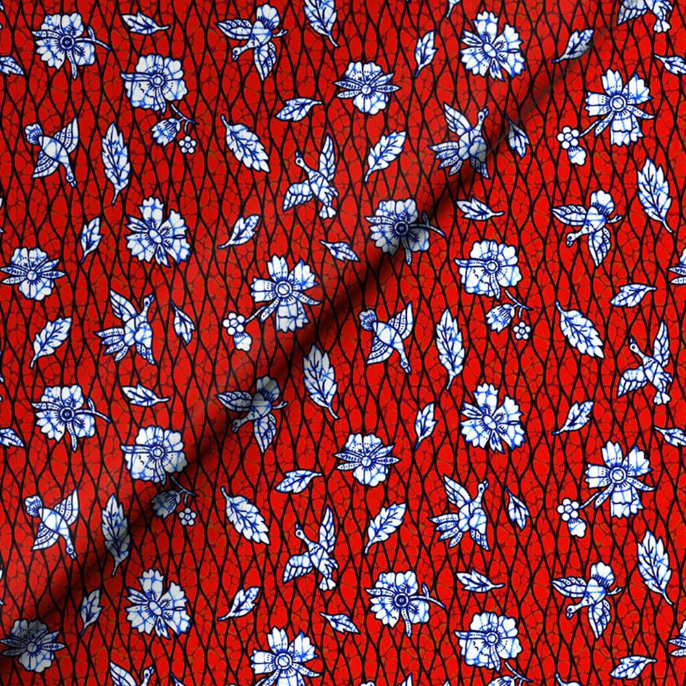 

Самая популярная Высококачественная восковая ткань с принтом Анкары, настоящий Африканский восковой материал, 100% хлопок, в нигерийском сти...