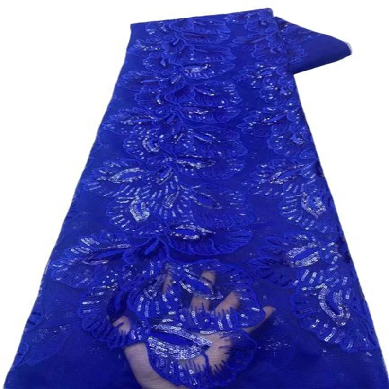 

Latest French Nigerian Sequins Laces Fabric High Quality Tulle African Laces Fabric Wedding African French Tulle Lace Sewing