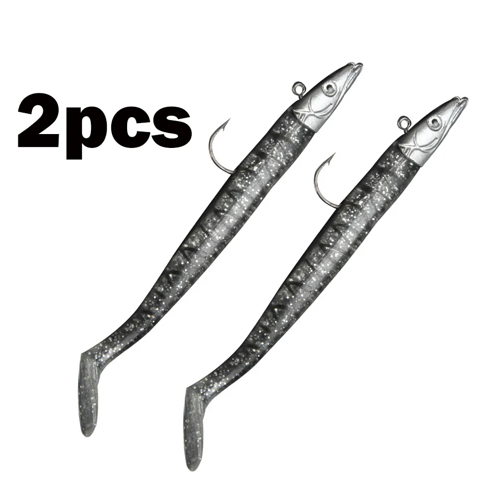 

2Pcs Lead Head Jigging Soft Fishing Lures With Hook Sinking Swimbaits 12.5cm 15g Iscas Pesca Fishing Tackle Accessories