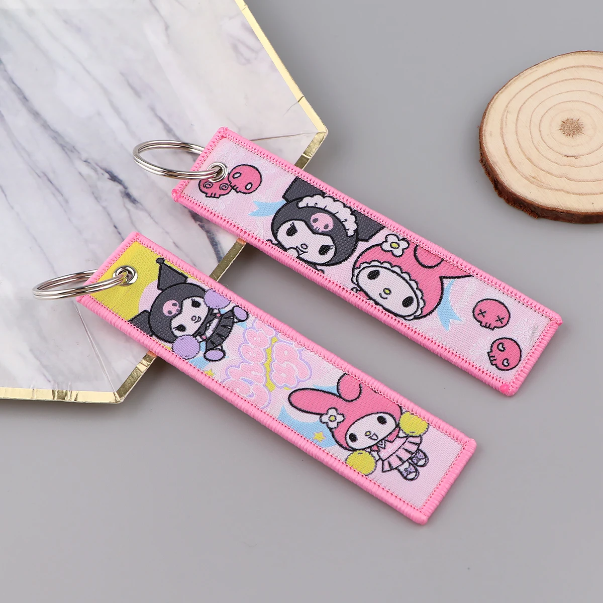 YQ2181 брелки для ключей с вышитым котом женщин брелок милые автомобильные ключи