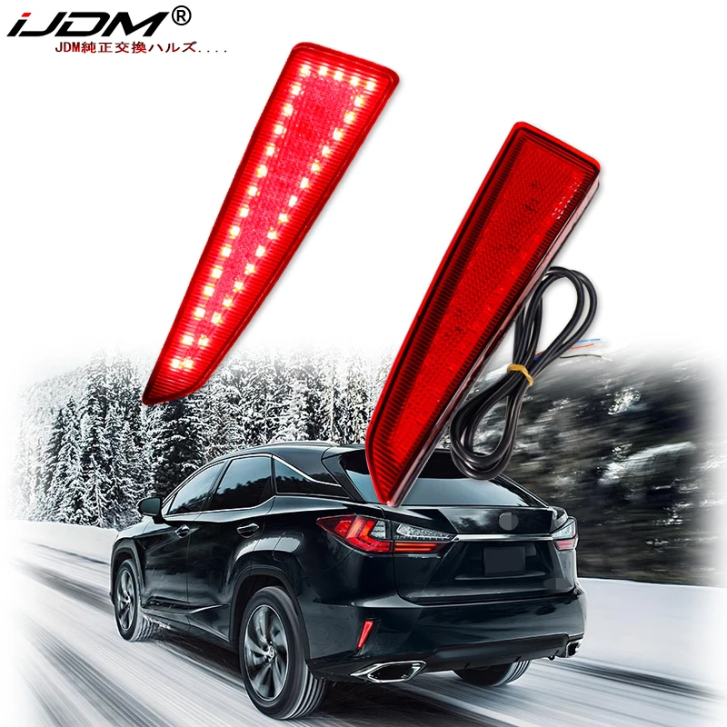 

2 шт. Автомобильный задний фонарь стиль Полный Красный Светодиодный отражатель заднего бампера фары для 2016-2020 Lexus RX350 RX450h хвост/тормоз, задни...