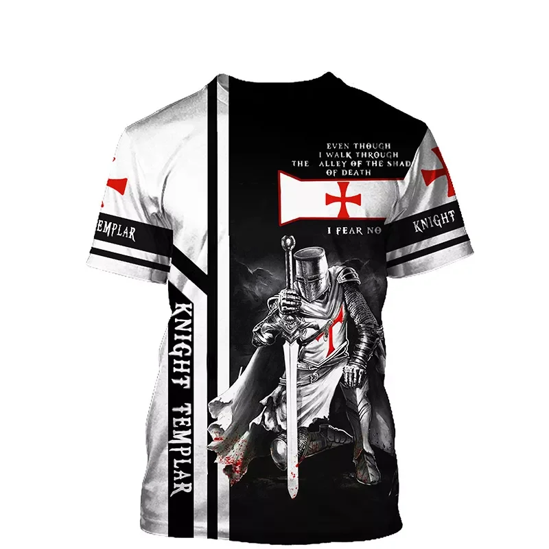 

2022NEW Knights 3D Print Men T-Shirt 2021 Summer O Neck Short Sleeve Tees Tops 3D Style Male Clothes Fashion Casual T-shirts 6XL