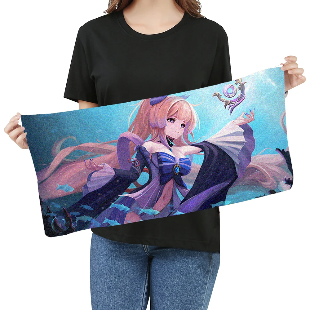 

Популярная игра, банное полотенце Genshin Impact Sangonomiya Kokomi, полотенце из микрофибры для ванной, полотенце для лица, мочалка 72x37 см