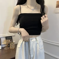 wear a small suspender inside to cover the auxiliary breast new summer slim fit short black sleeveless waistcoat for women