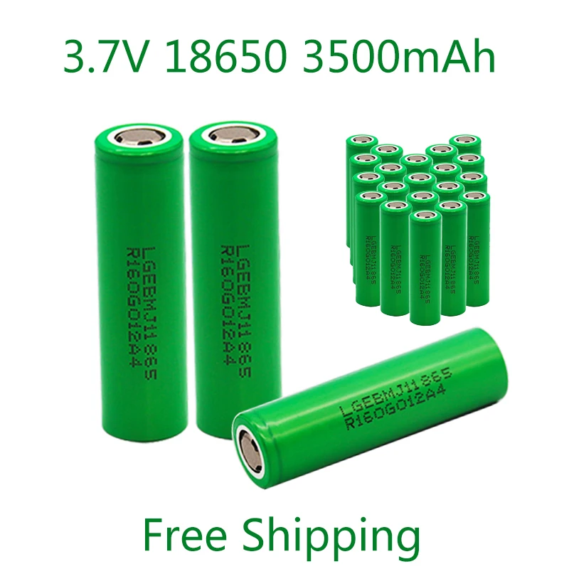 

18650Battery High Quality MJ1 3.7v 3500mah 18650Lithium Rechargeable Battery for Flashlight Batteries for LG MJ1 3500mah Battery