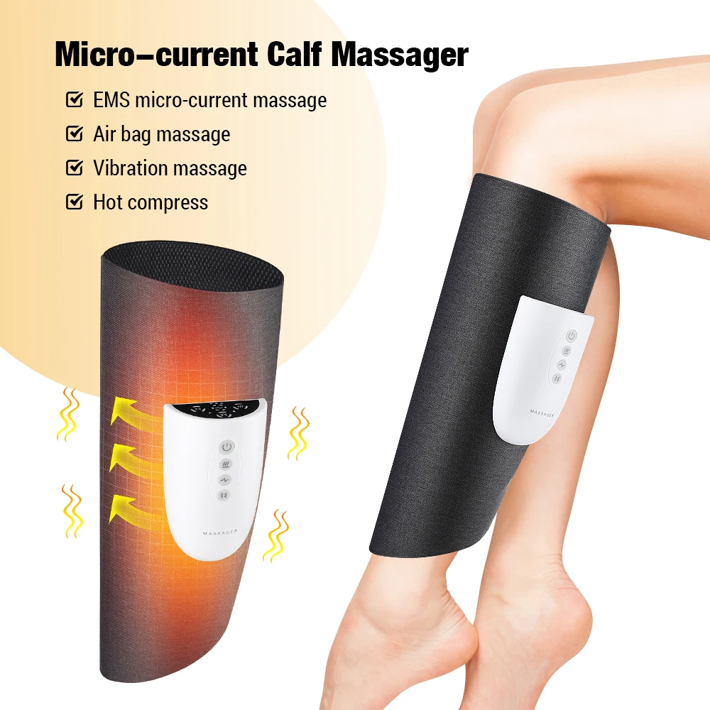 

Wireless EMS Calf Massager Airbag Vibration Hot Compress Muscle Relax Blood Circulation Pressotherapy Electric Foot Leg Massager