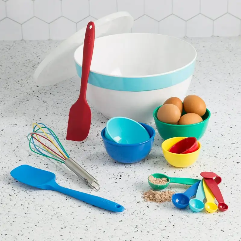 

Piece Baking Kitchen Gadget Set with Large Mixing Bowl Vajillas de porcelana Salad bowl lunch box Bowls for food Plastic bowls S