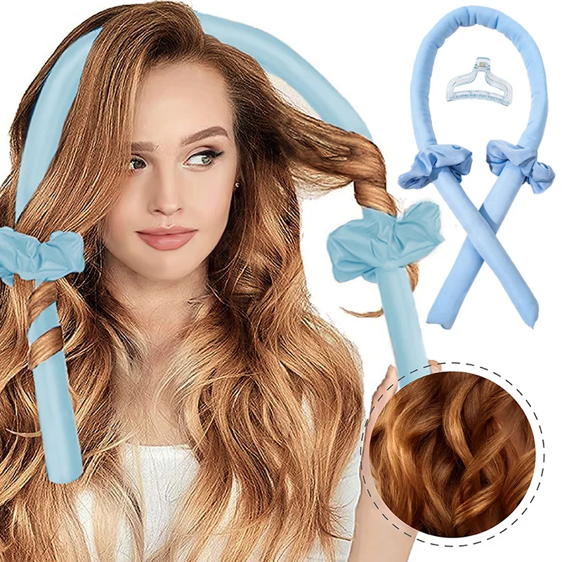 

Solid Color No Heat Lazy Curling Iron EVA Foam Sponge For Hair Heatless Hair Curler Headband Convenient Hair Styling Tool