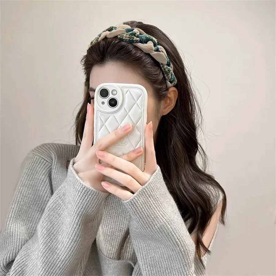 Женская повязка на голову с рисунком гусиные лапки