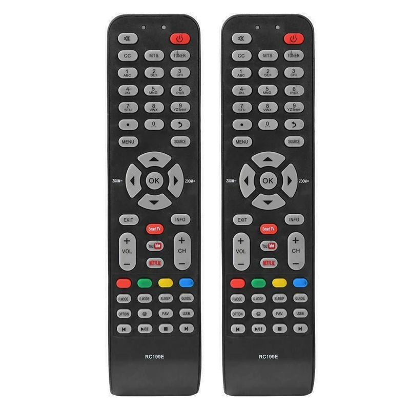 

2X пульт дистанционного управления 06-519W49-C005X для Tcl Hitachi Hkpro костюм Hyundai Smart Tv