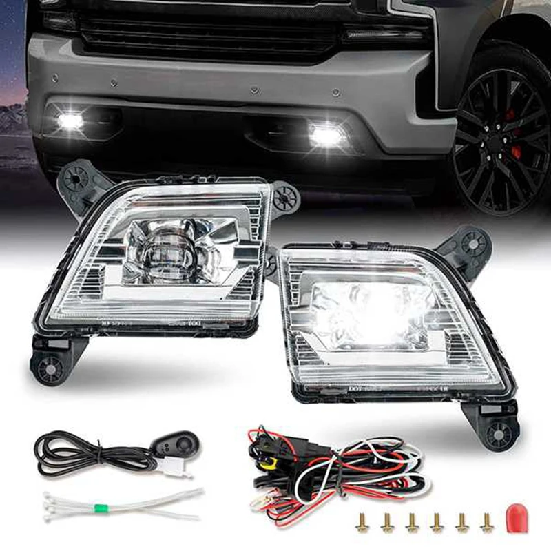 

Подходит для Chevrolet SILVERADO 2019-2020 DRL дневные ходовые огни передний бампер противотуманная фара в сборе