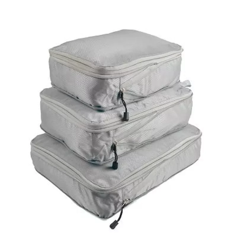 

3pcs/set Compression Packing Cubes Travel Storage Bag Luggage Suitcase Organizer Set Foldable Waterproof Nylon Material