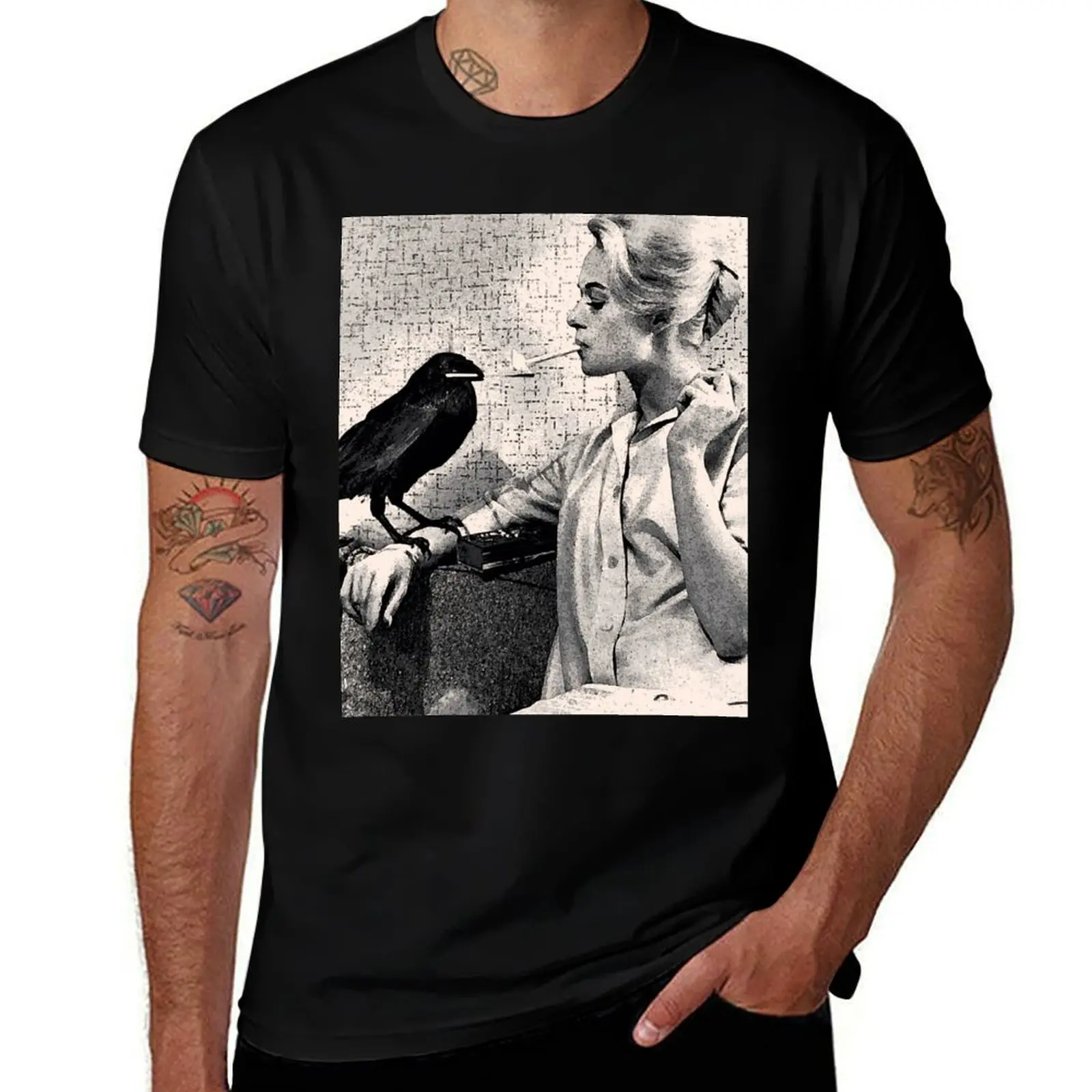 Фото Футболка с рисунком Tippi Hedren, спортивная футболка с короткими рукавами для бега и тренажерного зала №1