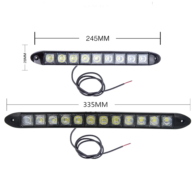 

1 пара 9 светодиодов 12 светодиодов 12 В дневные ходовые огни Гибкие супер яркие белые фары дальнего света Бар Автомобильные фары Светодиодные фары