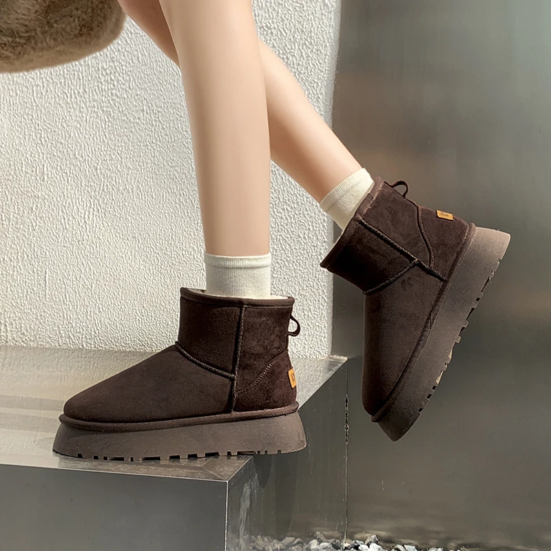 Осень-зима 2024 новая плюшевая теплая женская обувь повседневные и удобные