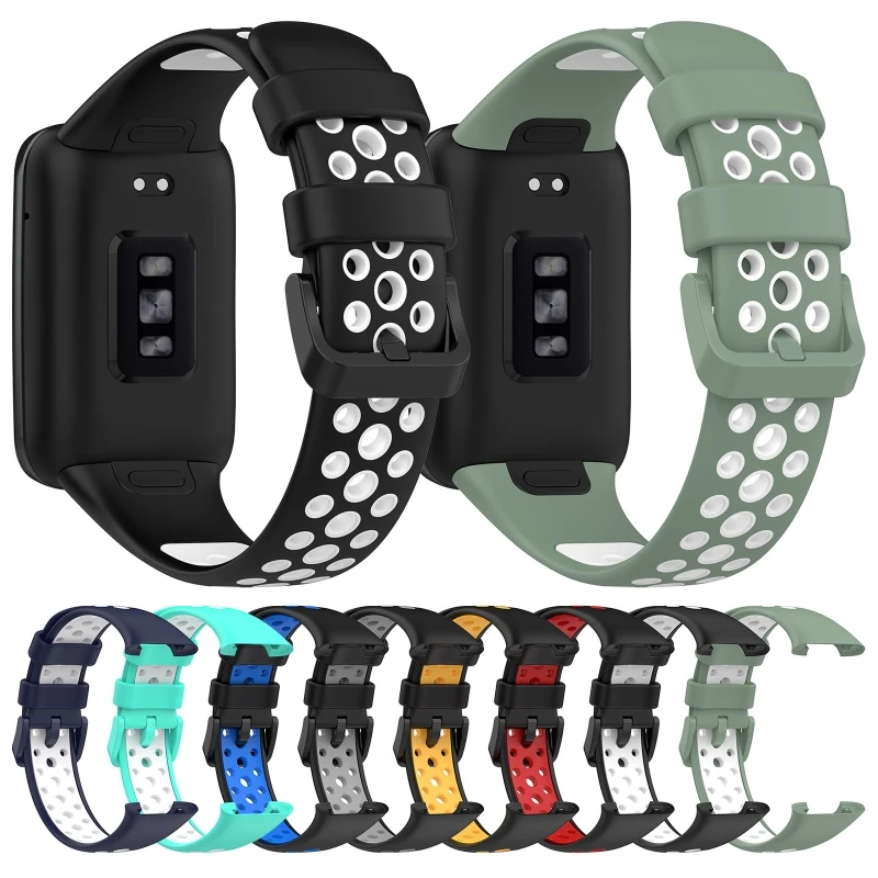 

Silicone Band Compatible with XiaomiBand 7 Sport Watch Wrist Strap Loop Bracelet Replacement Waterproof Belt Sweatproof K1KF