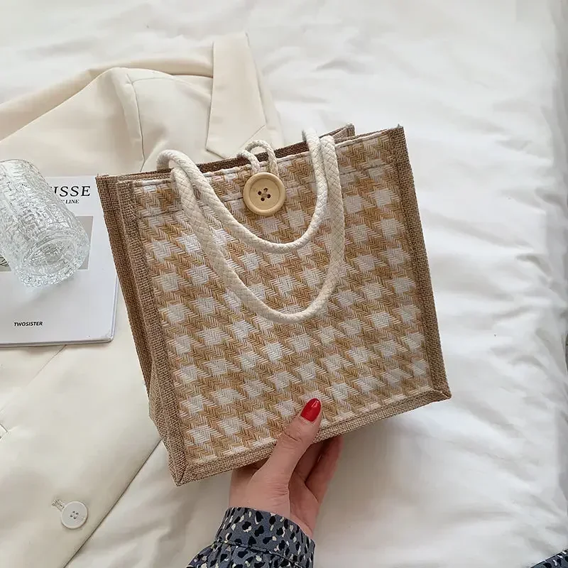 

Льняная сумка MOONBIFFY Houndtooth