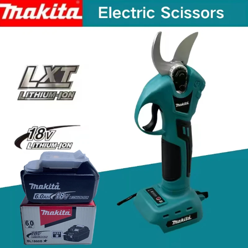 

Оригинальные секаторы Makita на аккумуляторе 18 В, профессиональные бесщеточные электрические ножницы, секатор для ветвей деревьев, электрические садовые ножницы