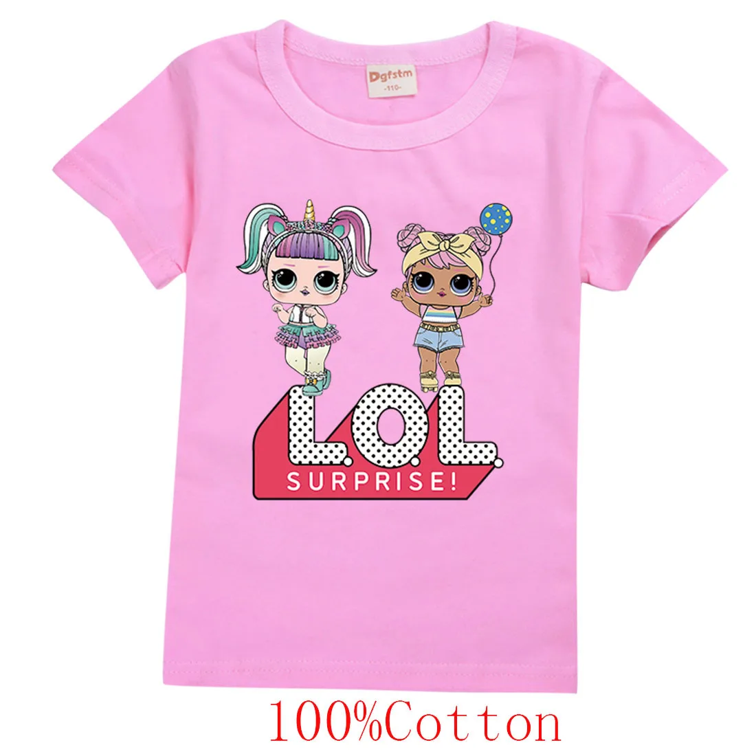 

LOL Surprise Doll Casual Shirts Kids Fashion Summer T Shirt Graphic Short Sleeves T-Shirts Children Cartoon Tshirt Girls Clothes