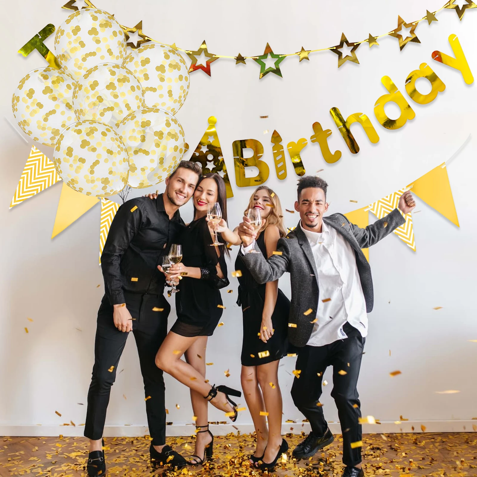 Набор из 11 предметов для вечеринки в честь Дня Рождения баннер треугольный