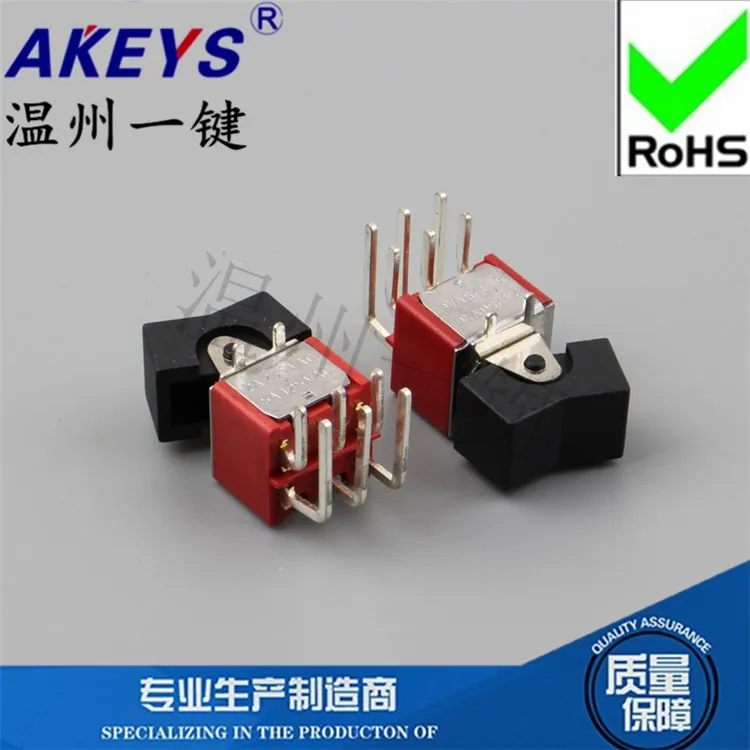 

RLS-202-A3-00 Rocker Arm Boat Type Buttons Rocker Positive Bending Side Plug Switch 6 Feet 2 Gear