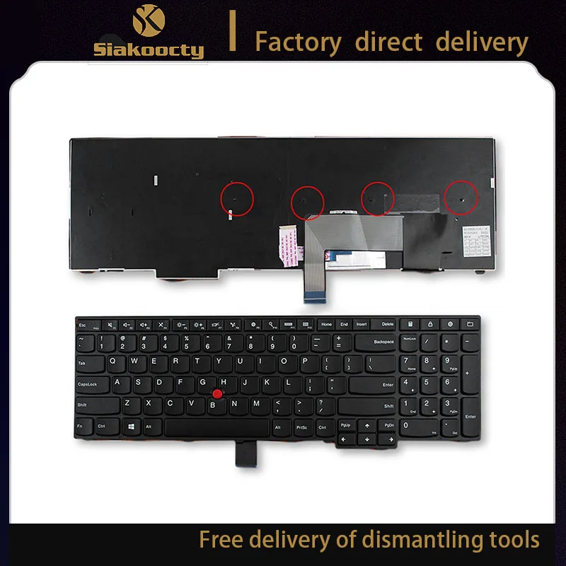 

Siakoocty New Laptop Keyboard For Lenovo Thinkpad Edge E531 E540 L540 T540P T550 T560 P50S